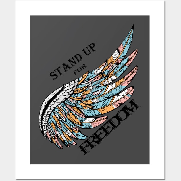 freedom-free-stand-up Wall Art by Ham.x